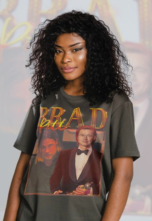 Brad Pitt 90s Vintage Tee, Once Upon A Time in Hollywood Tribute