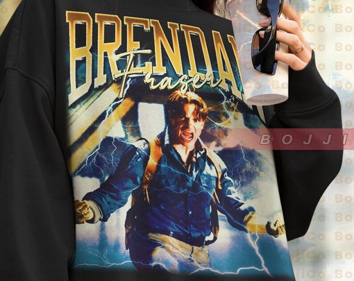 Brendan Fraser Hoodie, Retro Brendan Fraser Sweatshirt, Brendan Fraser Fan Merch, Movie Shirts for Men - Image 4