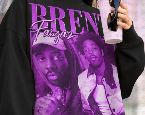 Brennt Faiiyaz Collectible Tee, Vintage Style, Hip Hop Rap Tour Merchandise, Movie Shirts for Boys - Image 4