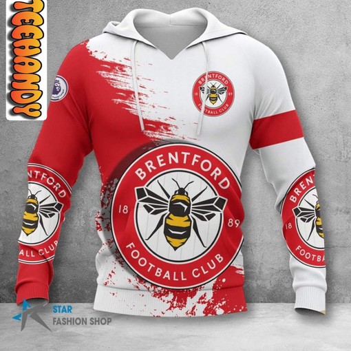 Brentford FC Custom All Over Print 3D Hoodie - Ideal for Brentford FC Fans