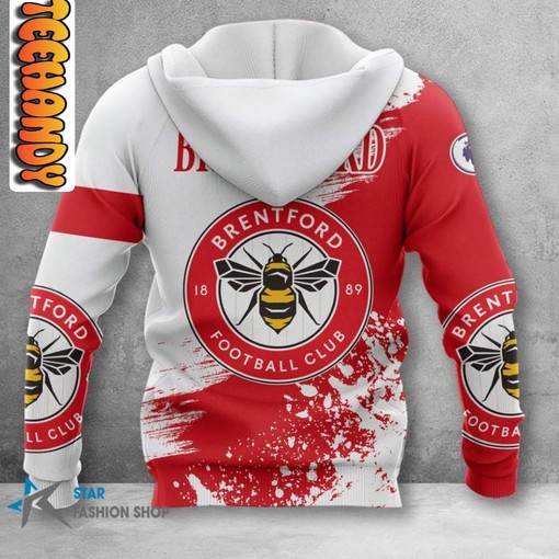 Brentford FC Custom All Over Print 3D Hoodie - Ideal for Brentford FC Fans - Image 2