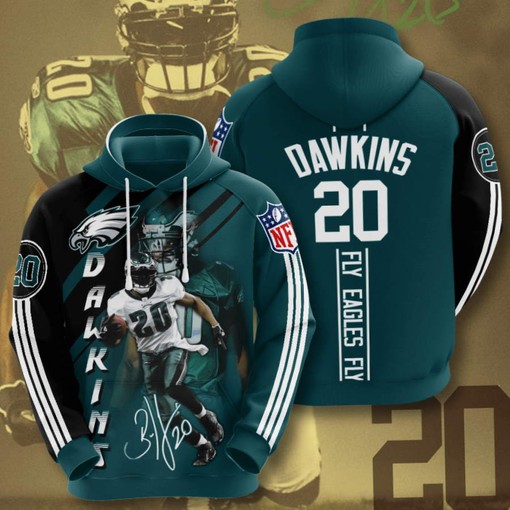 Brian Dawkins Philadelphia Eagles 3D Hoodie with Custom Prints for NFL Fans