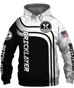 Bricklayer Black US Flag Custom 3D Hoodie - For Bricklayer Fans