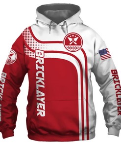 Bricklayer Red US Flag Custom All Over Print 3D Hoodie - Patriotic Hoodie for Bricklayer Fans