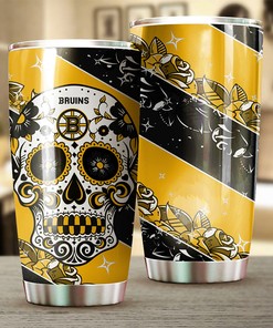 Bring Some Grunge to Your Drink with This Boston Bruins NHL Tumbler with Custom Tumbler Designs