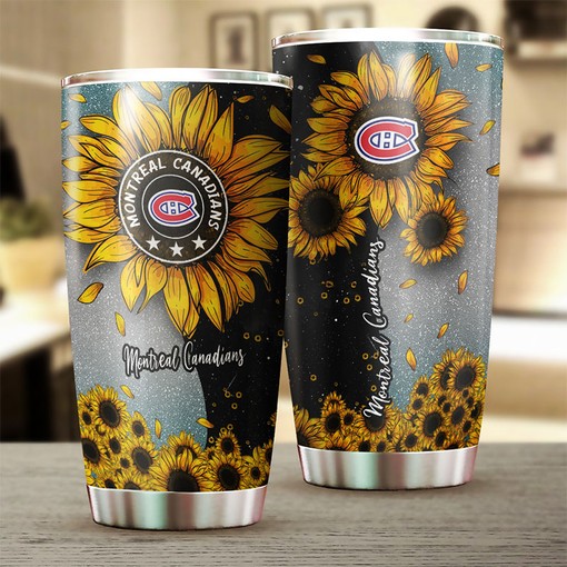 Bring Sunshine to Your Drinks with This Sunflower Montreal Canadians NHL Tumbler with Custom Sports Tumbler - Image 2