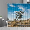 Bring the Desert to Your Bathroom with Cactus and Joshua Tree National Park Shower Curtain, Botanical Desert Bathroom