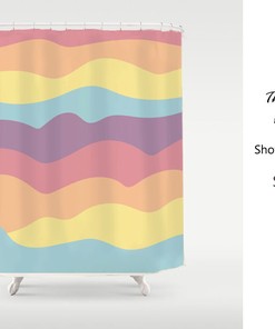 Bring the Ocean to Your Bathroom with Bright and Colorful Ocean Shower Curtain, Waterproof Polyester Fabric
