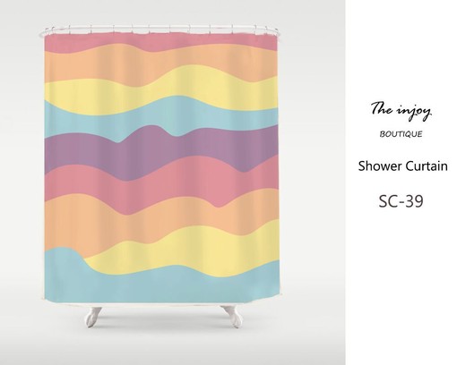 Bring the Ocean to Your Bathroom with Bright and Colorful Ocean Shower Curtain, Waterproof Polyester Fabric