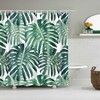 Bring the Tropics to Your Bathroom with Green Palm Leaves Shower Curtain, Tropical Botanical Bathroom Decoration