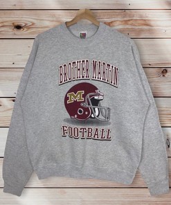 Brother Martin Football Vintage Style Crewneck Sweatshirt, Brother Martin Sweater Pullover