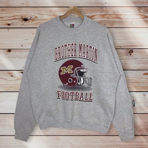 Brother Martin Football Vintage Style Crewneck Sweatshirt, Brother Martin Sweater Pullover