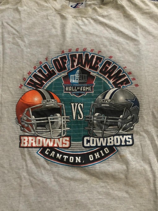 Browns/Cowboys 'Hall Of Fame Game' Sweatshirt T-shirt - Vintage Style NFL Football Teams Gifts for Fans - Image 2
