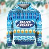 Bud Light Beer Glasses Snowflakes 3D Hoodie - Christmas Gift