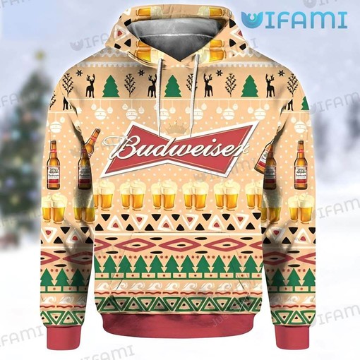 Budweiser Beer Glass Bottle All Over Print Hoodie for Women - Gift