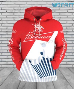 Budweiser Eagle Logo All Over Print Hoodie for Men - Beer Lovers Gift