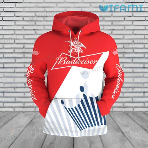 Budweiser Eagle Logo All Over Print Hoodie for Men - Beer Lovers Gift