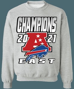Buffalo Bills 2021 AFC East Division Champions Retro NFL Sweatshirt Hoodie - Ideal for Football Lovers