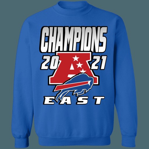 Buffalo Bills 2021 AFC East Division Champions Retro NFL Sweatshirt Hoodie - Ideal for Football Lovers - Image 2