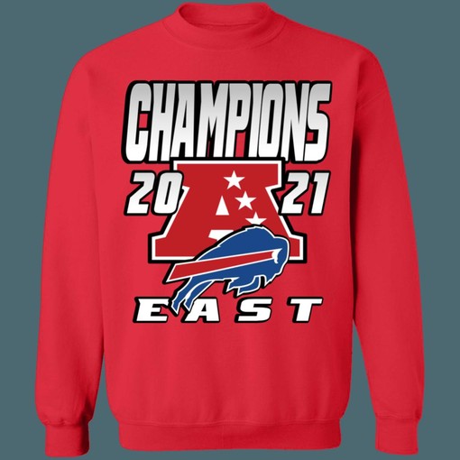 Buffalo Bills 2021 AFC East Division Champions Retro NFL Sweatshirt Hoodie - Ideal for Football Lovers - Image 3