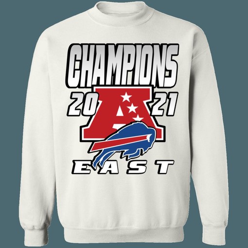 Buffalo Bills 2021 AFC East Division Champions Retro NFL Sweatshirt Hoodie - Ideal for Football Lovers - Image 4