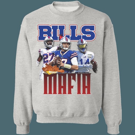 Buffalo Bills BILLS MAFIA Retro NFL Crewneck Sweatshirt Hoodie Shirt - Great Gift for NFL Fans - Image 3