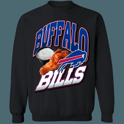 Buffalo Bills BUFFALO WINGS NFL Sweatshirt Hoodie - Ideal for Football Enthusiasts - Image 2