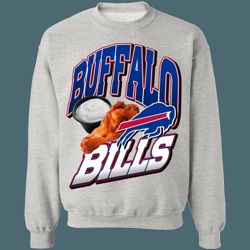 Buffalo Bills BUFFALO WINGS NFL Sweatshirt Hoodie - Ideal for Football Enthusiasts - Image 3