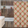 Buffalo Plaid Fall Shower Curtain | Autumn Bathroom Decor | Thanksgiving Shower Curtain with Matching Accessories