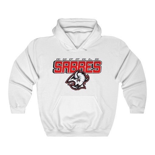 Buffalo Sabres Goat Head Vintage 90s NHL Heavyweight Hoodie Sweatshirt Sport Shirt - Best for Hockey Enthusiasts - Image 2