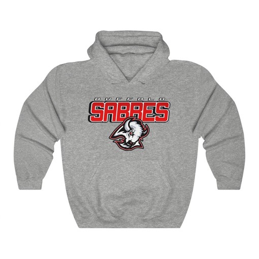 Buffalo Sabres Goat Head Vintage 90s NHL Heavyweight Hoodie Sweatshirt Sport Shirt - Best for Hockey Enthusiasts - Image 3