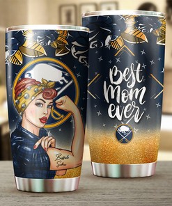 Buffalo Sabres NHL Tumbler NHL Logo Strong Best Mom Ever Tumbler, Perfect for Dedicated Fans and Personalized Tumblers