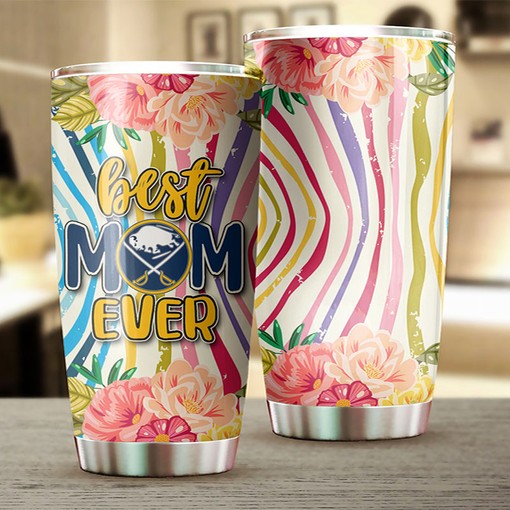 Buffalo Sabres NHL Tumbler Personalized Floral Mom Tumbler, Ideal for Dedicated NHL Collectors - Image 2