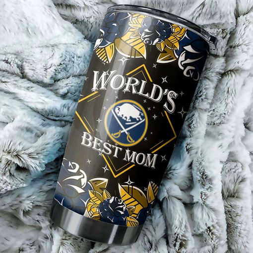 Buffalo Sabres NHL Tumbler - World's Best Mom Tumbler with Lovely Flowers for Hockey Moms - G Fanatics