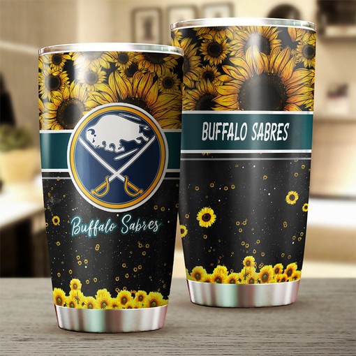 Buffalo Sabres NHL Tumbler with Beautiful Sunflower Design - Best Drink Container for Hockey Fans - Image 2