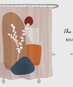 Bunte Pflanzen Vintage Bathroom Shower Curtains, Wasserfest und Waschbar for Unique Home Decor