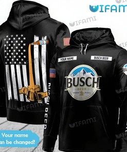 Busch Beer USA Flag All Over Print 3D Hoodie - Perfect Beer Lovers Gift