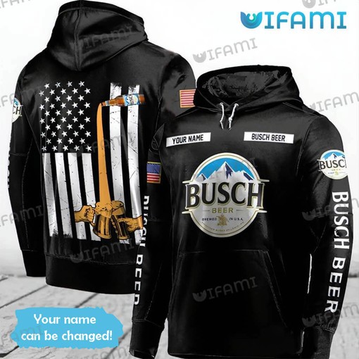 Busch Beer USA Flag All Over Print 3D Hoodie - Perfect Beer Lovers Gift