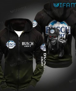 Busch Light All-Over Print Beer Skull 3D Hoodie for Men