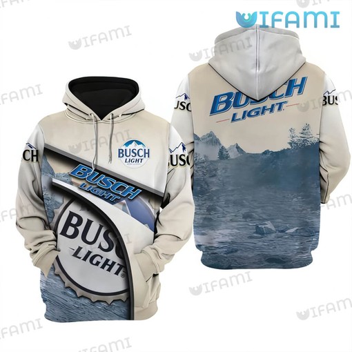 Busch Light Beer Cap All Over Print Hoodie for Men - Gift for Beer Lovers