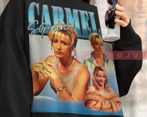 CARMELA SOPRANO Sweater, Vintage Mafia Boss Homage Shirt, Gangster Goodfellas Tee, Movie Shirts for Women - Image 4