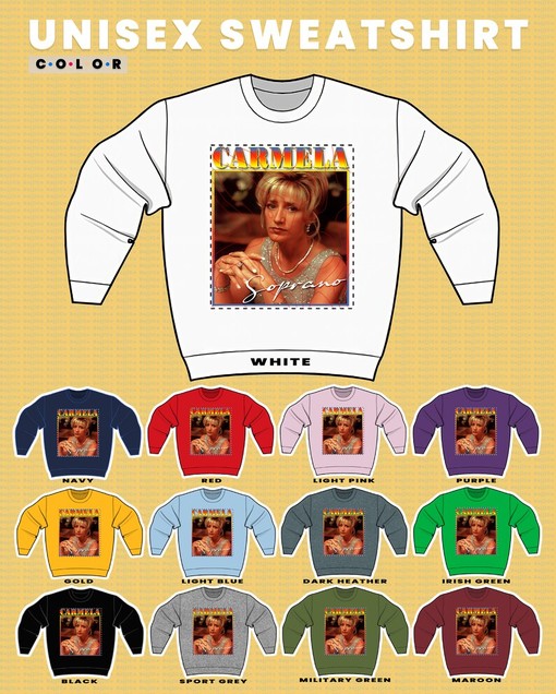 CARMELA SOPRANO Unisex Sweatshirt, Vintage Mafia Boss Homage Tee, Gangster Goodfellas Shirt, Movie Fan Gifts - Image 3