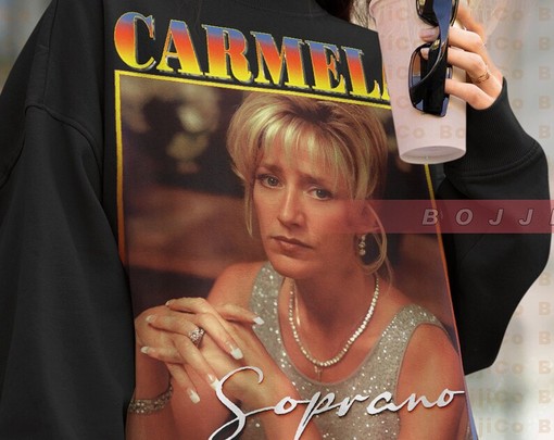 CARMELA SOPRANO Unisex Sweatshirt, Vintage Mafia Boss Homage Tee, Gangster Goodfellas Shirt, Movie Fan Gifts - Image 4