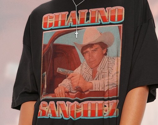 CHALINO Sanchez Vintage Retro Tee, Mexican Corridos Tshirt, Valentin Elizalde, Saul Viera Shirts, KAM - Image 2