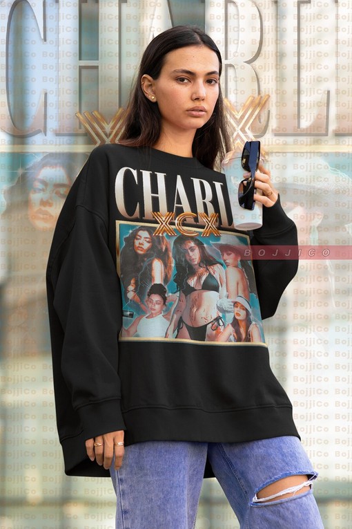 CHARLI XCX Women's T-shirt, Retro 90s Music Tee, Boom Clap Fan Apparel, Movie Shirts for Boys.