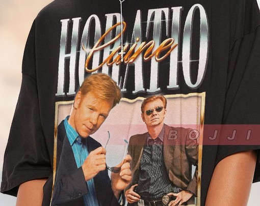 CSI Miami - Horatio Caine Tee - Vintage Movie Shirts for Men - Minimalist Shirt Design - Image 2