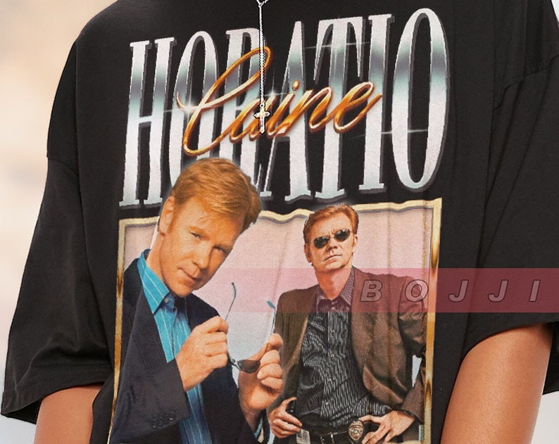 CSI Miami - Horatio Caine Tee - Vintage Movie Shirts for Men - Minimalist Shirt Design - Image 2