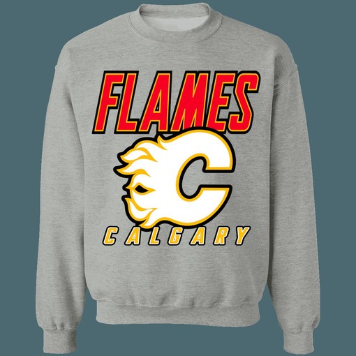 Calgary Flames 90s Retro NHL Sweatshirt Hoodie T-Shirt for Hockey Lovers - Best for NHL Fans - Image 2
