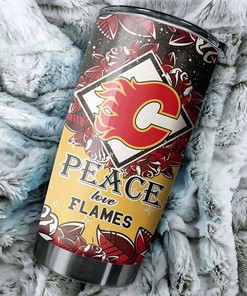 Calgary Flames NHL Tumbler with Hockey Grunge Design - Perfect Gift for Fans
