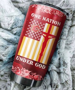 Calgary Flames NHL Tumbler with Patriotic Motif - Perfect for Sports Fans
